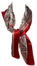 Load image into Gallery viewer, Silk Feel Square Hair Scarf Sleeping Headscarf, Multicolor Paisley Ethnic Print Bandana