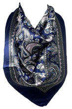 Load image into Gallery viewer, Silk Feel Square Hair Scarf Sleeping Headscarf, Multicolor Paisley Ethnic Print Bandana