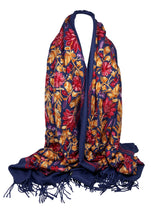 Load image into Gallery viewer, Cashmere Feel Fully Embroidered Handmade Winter Wool Mix Shawl | Pashmina Style | Large Warm Wrap for Women | Thick Scarf